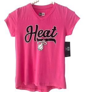 Miami Heat girls top Sz 6X pink Miami Heat T-shirt NWT mint condition